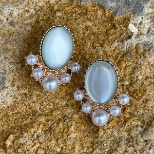 Elegant Gold and Pearl Earrings